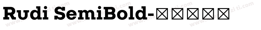 Rudi SemiBold字体转换